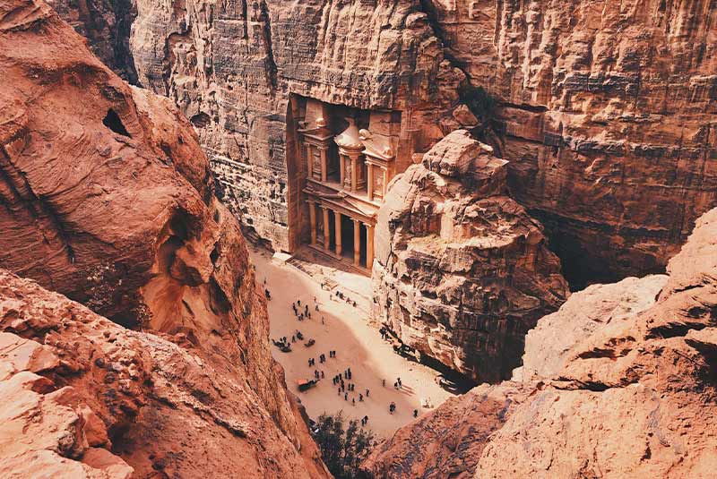 Petra desde el acantilado